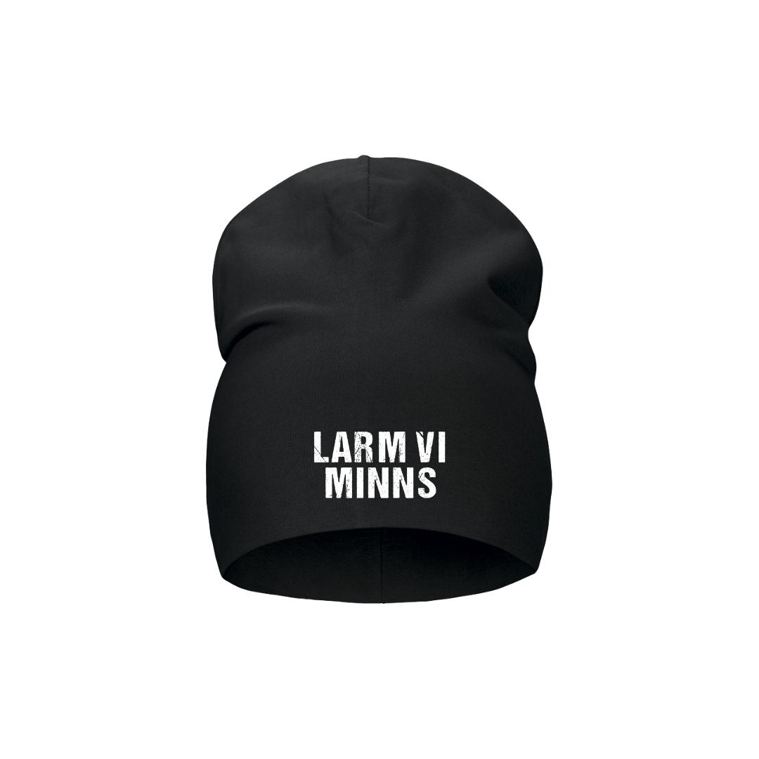 Larm vi minns - mössa modell Beanie vit eller svart