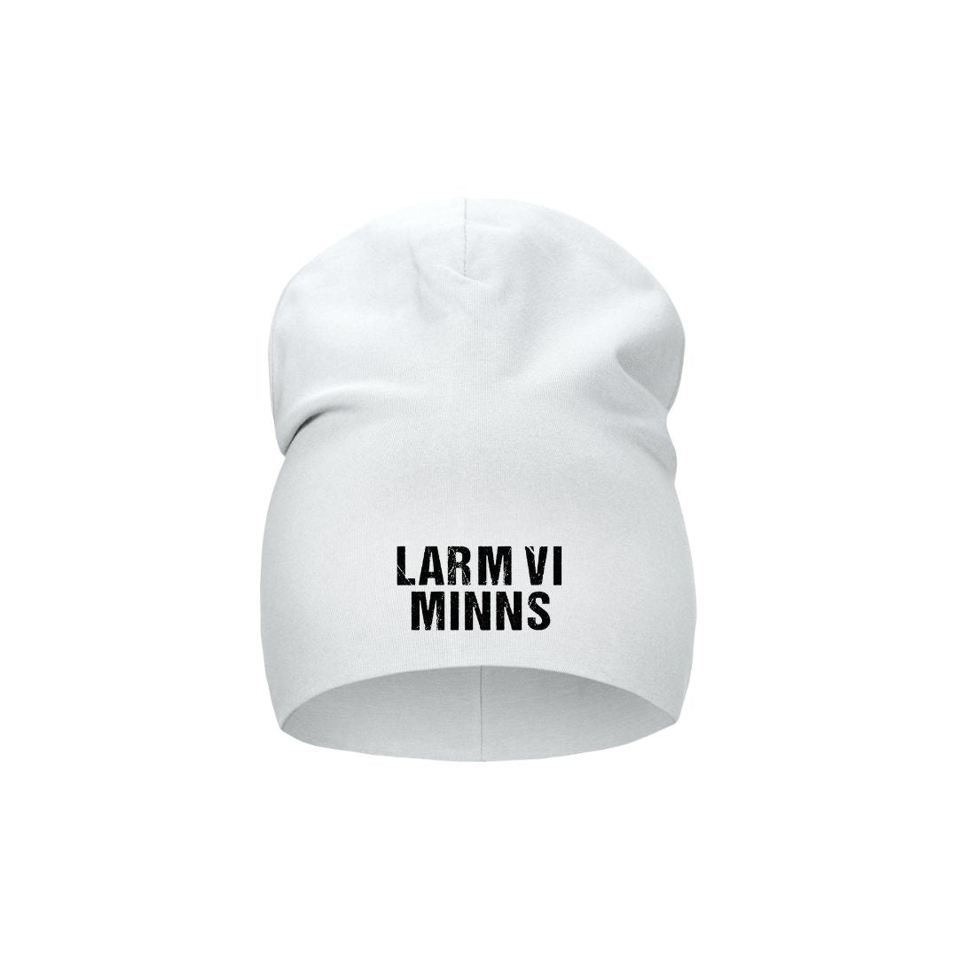 Larm vi minns - mössa modell Beanie vit eller svart