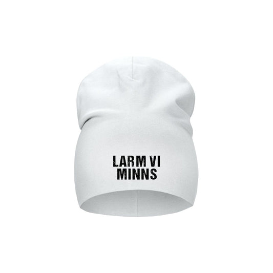 Larm vi minns - mössa modell Beanie vit eller svart